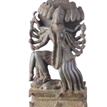 Pure Brass Mahakali Statue Idol with 10 Heads | 15" Tall | Handcrafted in India | Embodiment of Strength, Protection & Divine Energy | Powerful Spiritual Presence